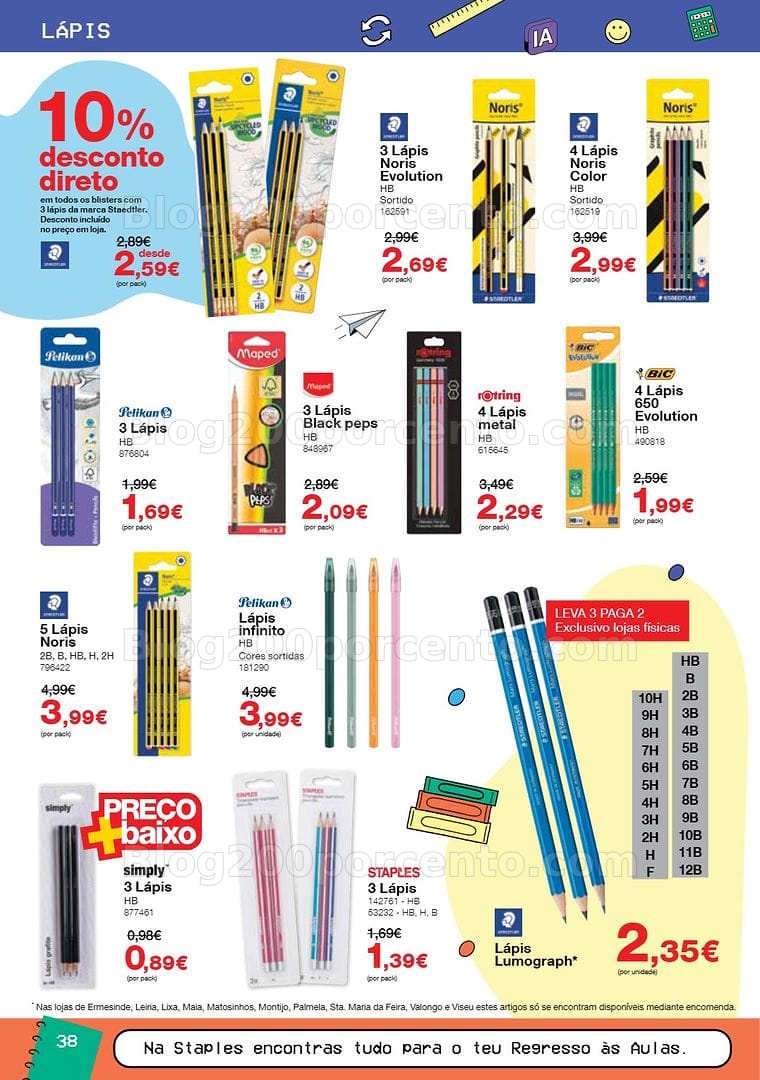 Antevisão Folheto STAPLES Regresso às Aulas Promoções de 17 agosto a 30 setembro
